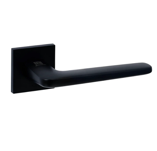 Ручка дверная FRESCO A-55-40 BLACK (Черный) BUSSARE тонкая розетка