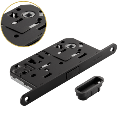 Защелка WC WC-5096 MAG BLACK (Черный) ADDEN BAU врезная магнитная межкомнатная